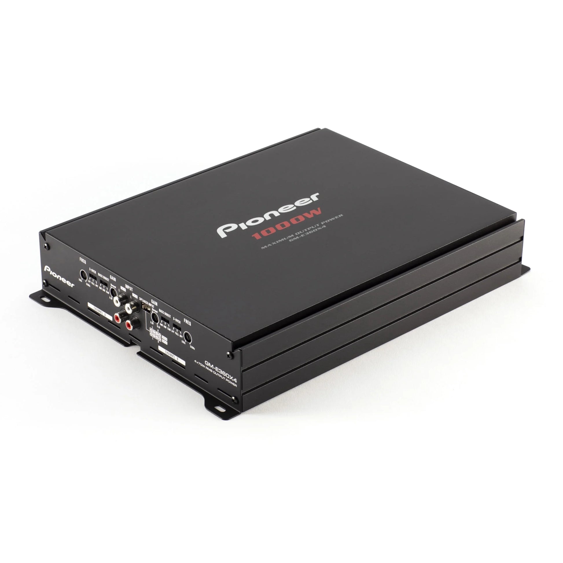GM-E360X4 4-Channel Bridgeable Car Amplifier, 1000W Max Power, HPF/LPF & Bass Boost