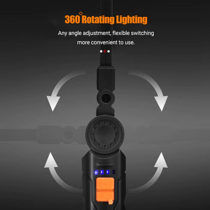Multifunctional G51 Work Light Portable Led Rechargeable Light Waterproof Camping Light Magnet Flashlight with Built-In Battery