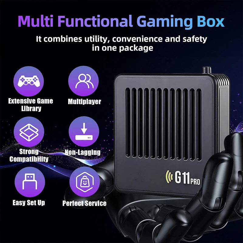 G11 Pro Game Box 4K HD TV Game Stick Video Game Console with 30000-60000 Retro Games Portable Game Player