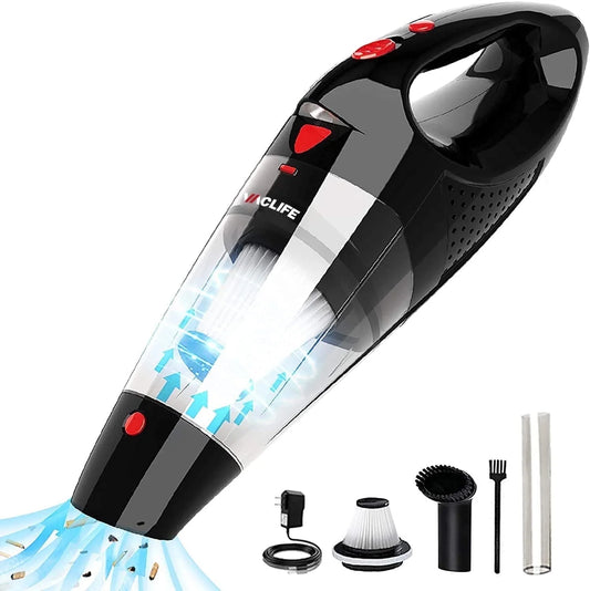 Handheld Vacuum, Car Vacuum Cleaner Cordless, Mini Portable Rechargeable Vacuum Cleaner with 2 Filters, Orange (VL189)