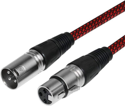 XLR Cable 6Ft 2Pack Male to Female, XLR Microphone Cable 3 Pin MIC DMX Cable Patch Cords