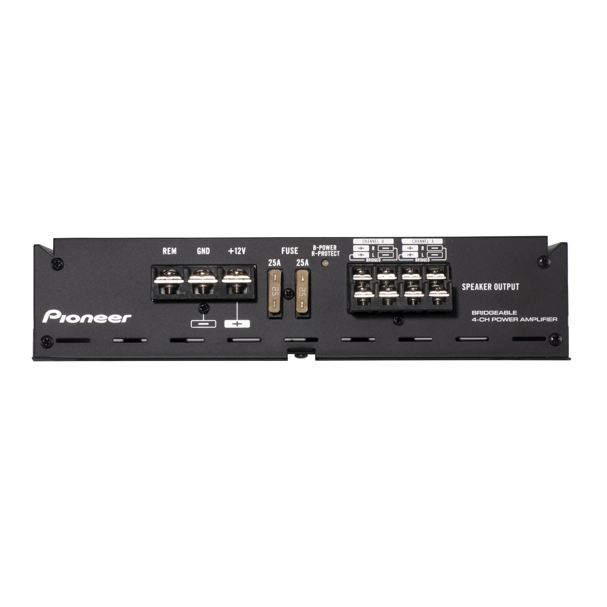 GM-E360X4 4-Channel Bridgeable Car Amplifier, 1000W Max Power, HPF/LPF & Bass Boost