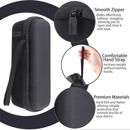 Hard Case for Anker Soundcore/2/Motion B Outdoor Speaker, Black | Space for Charging Cable, Soft Lining, Durable Zippered Shell, Mesh Pocket, Hard Protective Bag