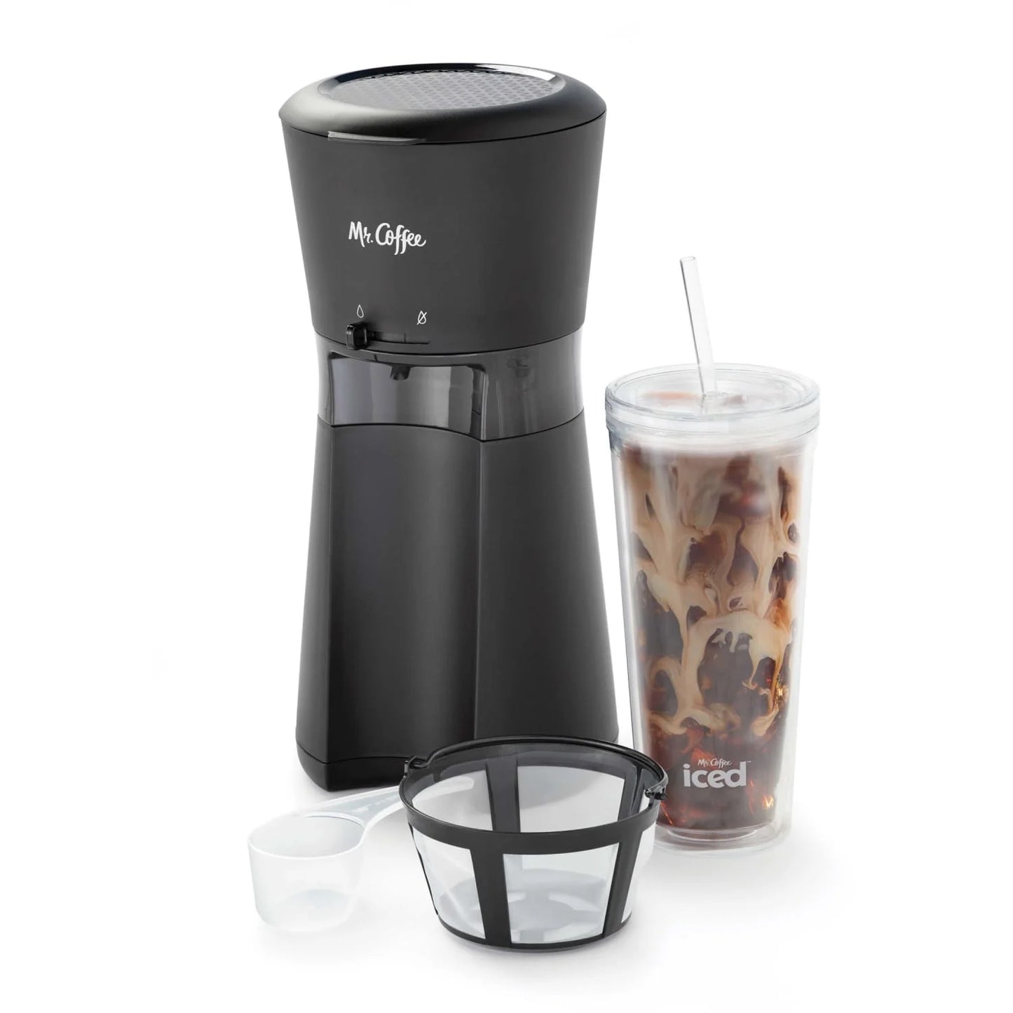 Iced Coffee Maker with Reusable Tumbler and Coffee Filter, Lavender