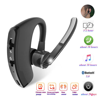 Single Digital Display Wireless Bluetooth Headset General Business Noise Reduction 5.0 Bluetooth Headset with Microphone Headset
