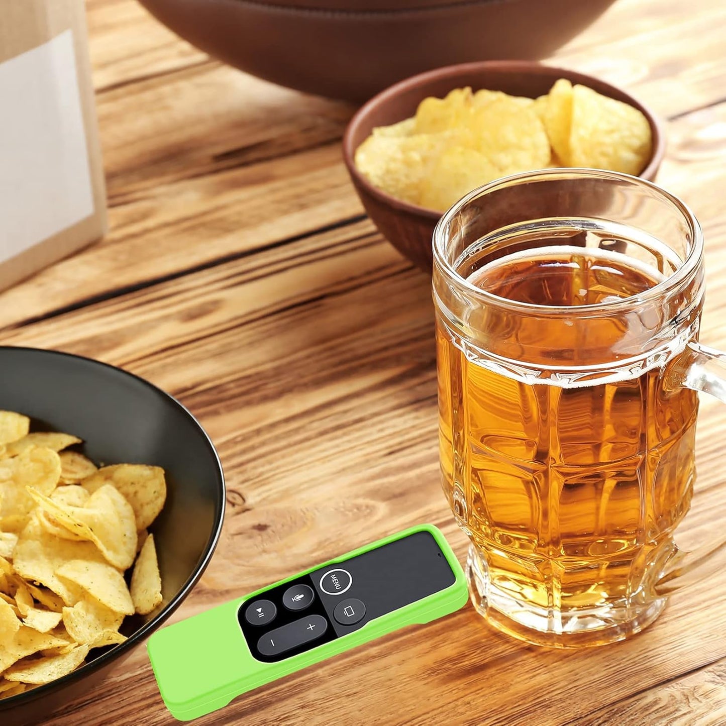 Case Compatible with Apple TV 4K/ 4Th Gen Remote Chartreuse | Light Light Weight Anti-Slip Shock Proof Silicone Cover for Controller for Apple TV Siri Remote