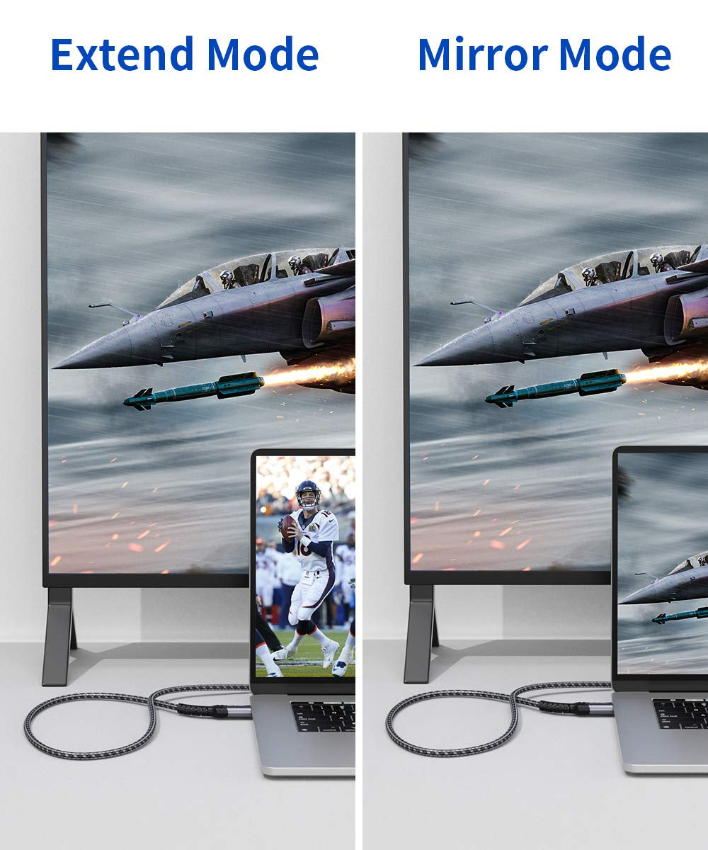 Displayport to HDMI Cable 10FT 4K@30Hz, DP Source to HDMI Display,Uhd | Uni Directional,1440P/2K@60Hz for Dell Monitor Projector Desktop AMD NVIDIA Lenovo HP, Nylon Braided HDTV Cord