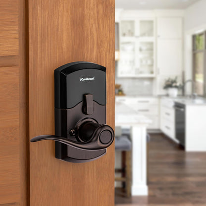 Kwikset 917TNL-11PS Smartcode Keypad Electronic with Tustin Lever Smartkey with 6AL Latch and RCS Strike Venetian Bronze Finish