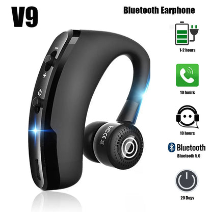 Single Digital Display Wireless Bluetooth Headset General Business Noise Reduction 5.0 Bluetooth Headset with Microphone Headset