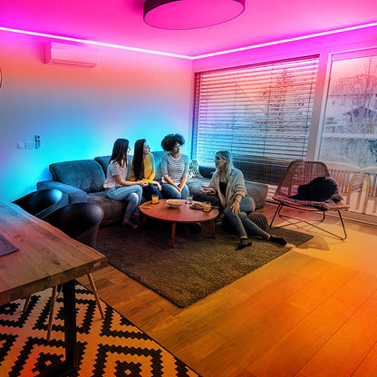 Smart Led Lights 32.8 Ft, 2835 RGB Led Strip Lights Kits with 24 Keys Remote, App Control Timer Schedule Led Music Strip Lights