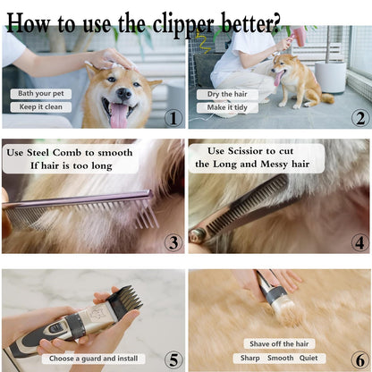 Cortadora De Pelo Cortapelos Profesional Para Perros Maquina Cortar Pet Grooming