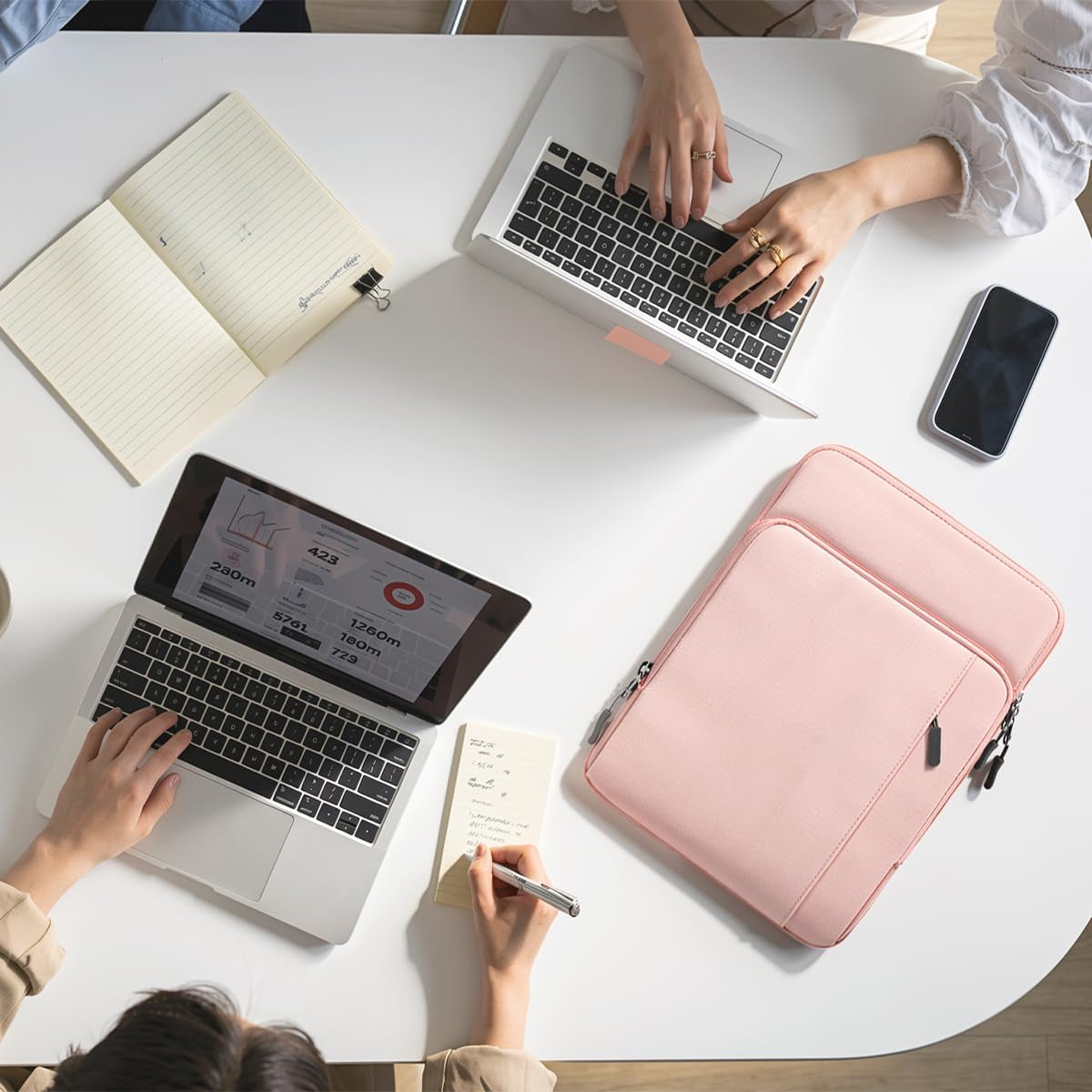 Sleeve Case with Shoulder Strap for Laptop, 13.3-14", Pink | Fit Macbook Neo 13 Inch 2026 Model A3404 with A18 Pro Chip, Carrying Case with Shoulder Strap
