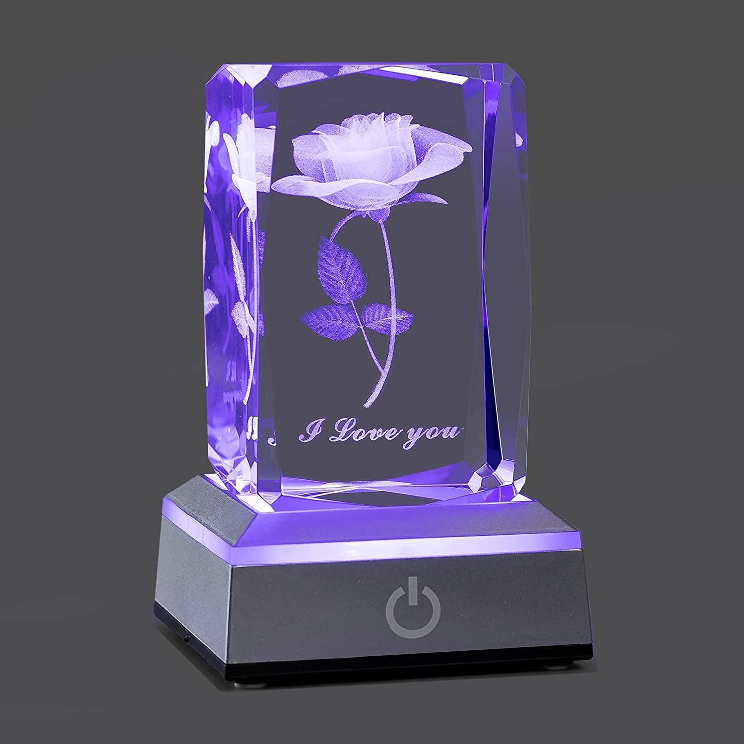 3D Rose Crystal Nightlight,Perfect Mothers Day Gifts for Wife Her Mom from Daughter Husband Son，Mother'S Day Ideas Unique Anniversary Birthday Decolamp Presents