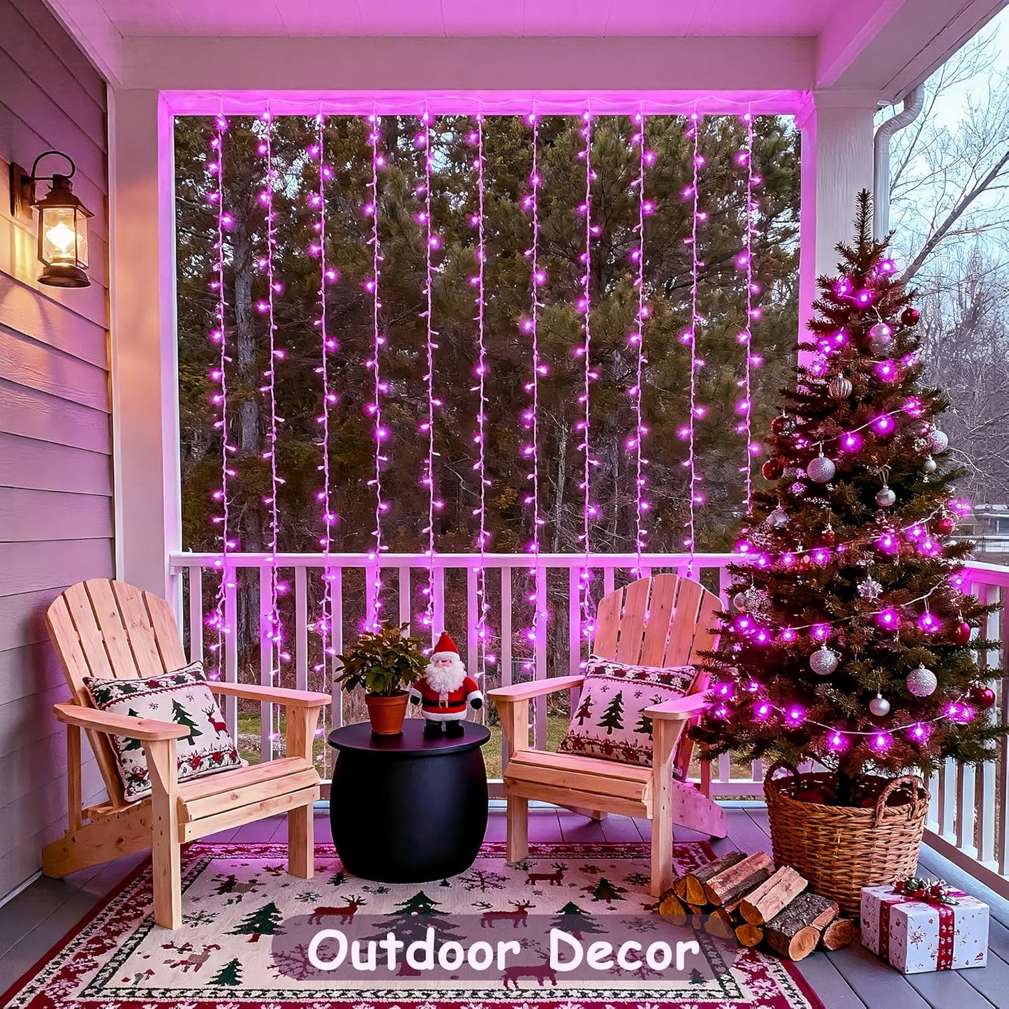 300 LED Curtain Lights, Pink String Lights for Bedroom, 9.8X9.8 Ft | Plug in Hanging Lights with Remote, for Dorm, Window, Wall, Birthday Party, Girls' Room, Valentine'S Day Indoor Outdoor Decor