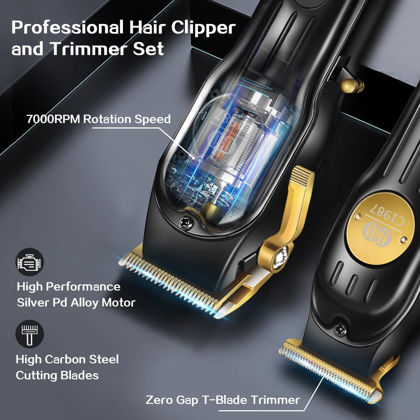 LUJO BARBERO Maquina De Cortar Cabello Recortadora Recortar Kit Pelo Corte PRO