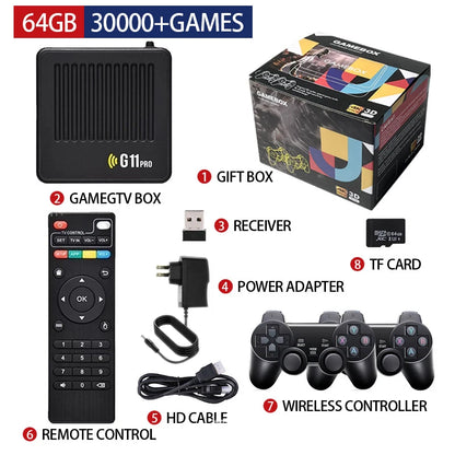 G11 Pro Game Box 4K HD TV Game Stick Video Game Console with 30000-60000 Retro Games Portable Game Player