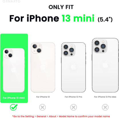 for Iphone 13 Mini Case, Liquid Silicone, Midnight | 4-Layer Liquid Silicone Rubber, Soft Touch Feel, Shockproof Case, Raised Edges, Microfiber Lining