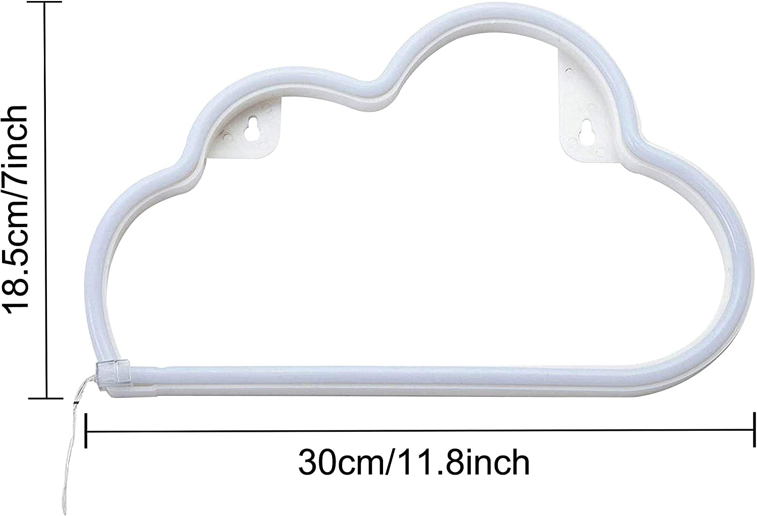 Cute Neon Cloud Sign, Battery or USB Powered Night Light as Wall Decor for Kids Room, Bedroom, Festival, Party (Cloud-Y)