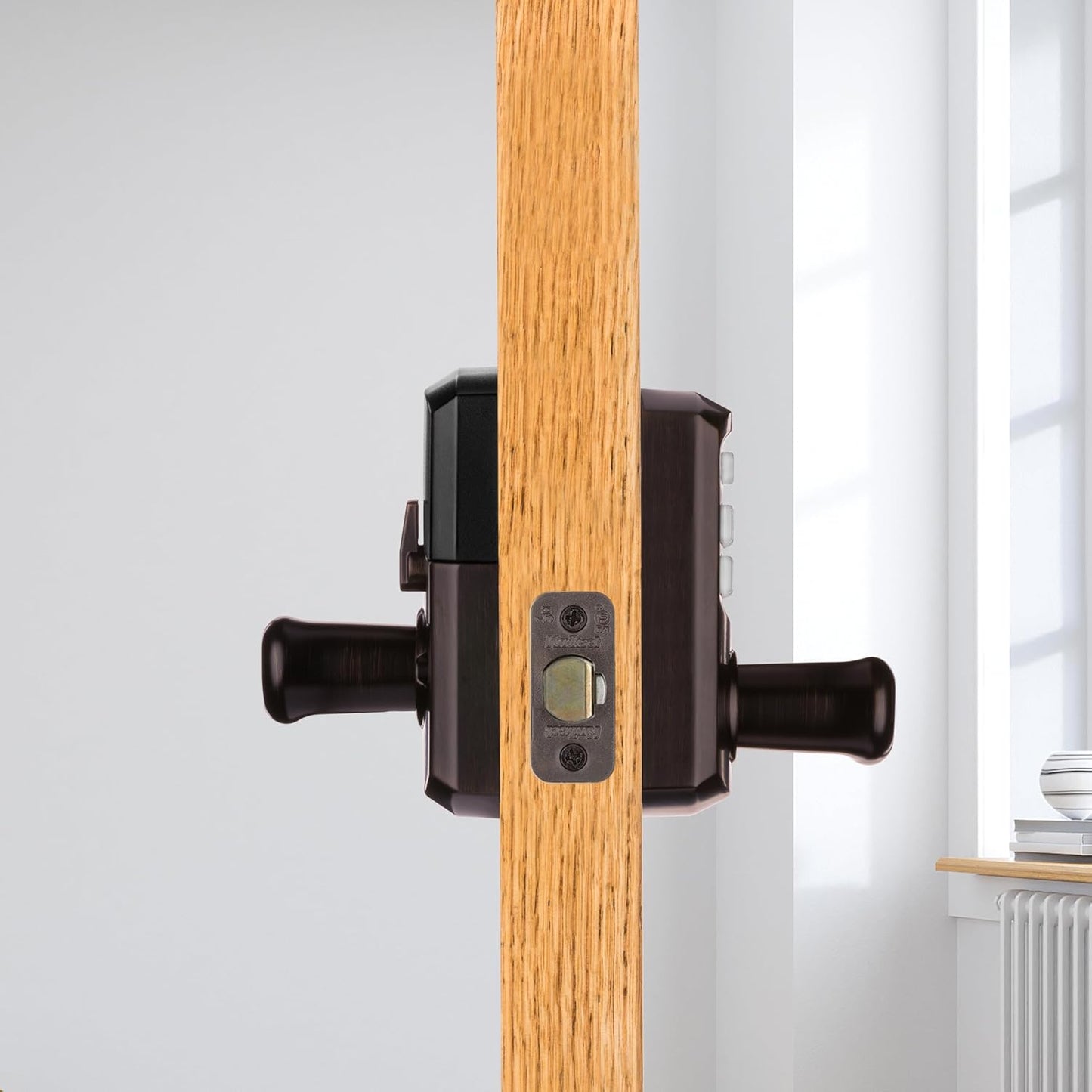Kwikset 917TNL-11PS Smartcode Keypad Electronic with Tustin Lever Smartkey with 6AL Latch and RCS Strike Venetian Bronze Finish