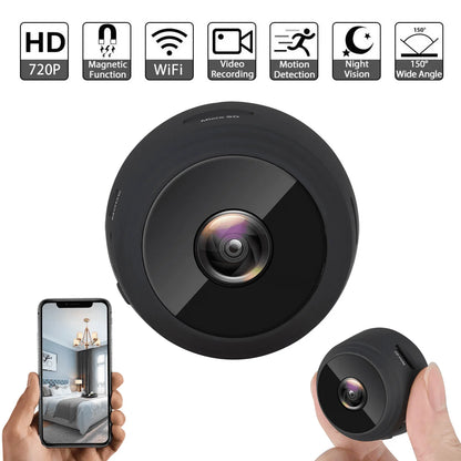 SZDUDU Mini Wireless Security Camera, Full HD 720P Portable Small HD Nanny Cam with Night Vision, Video Record and Motion Detection for Home Car Drone Office and Outdoor Use