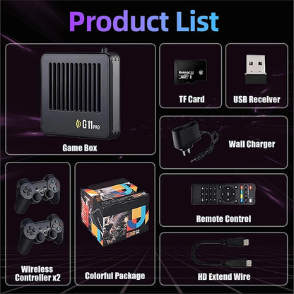 G11 Pro Game Box 4K HD TV Game Stick Video Game Console with 30000-60000 Retro Games Portable Game Player