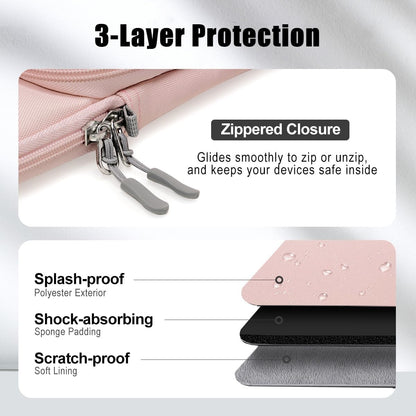 Sleeve Case with Shoulder Strap for Laptop, 13.3-14", Pink | Fit Macbook Neo 13 Inch 2026 Model A3404 with A18 Pro Chip, Carrying Case with Shoulder Strap