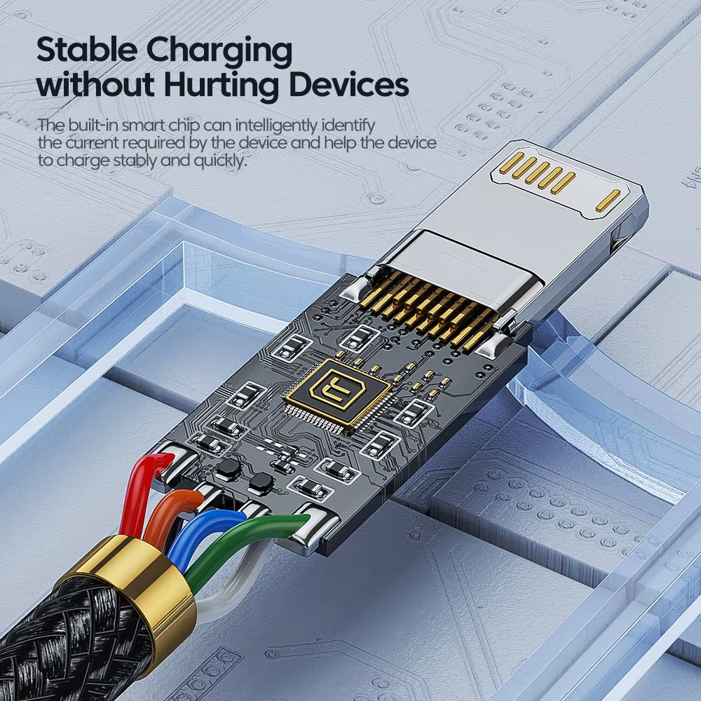 USB Cable for Iphone 14 13 12 Pro Max X XS XR 8 7 plus Ipad Fast Charging Charger Aluminum Ip Cable for Iphone Data Cord